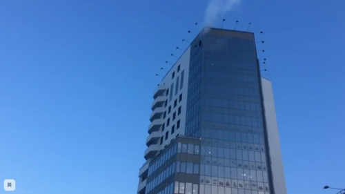 В крупном торговом центре Омска произошёл пожар