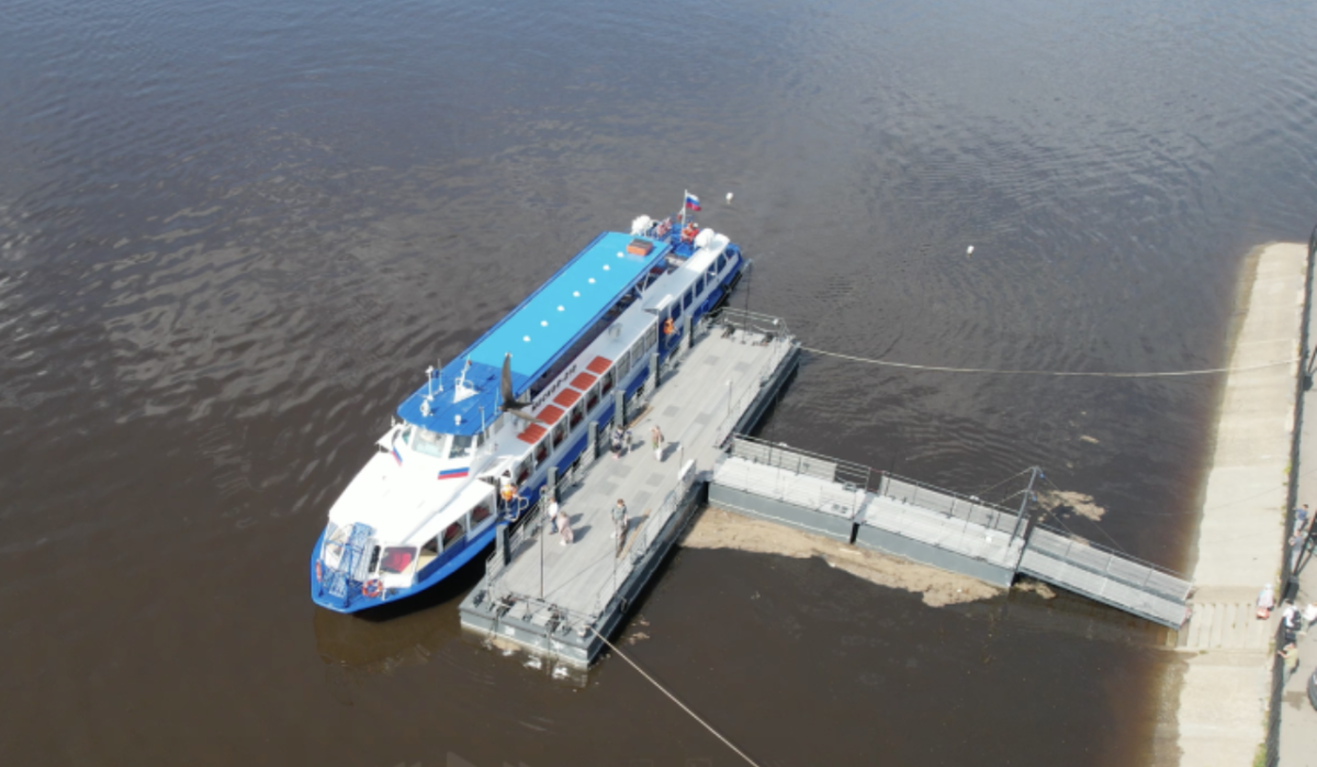 Пермская судоверфь представила новый причал для Краснокамска