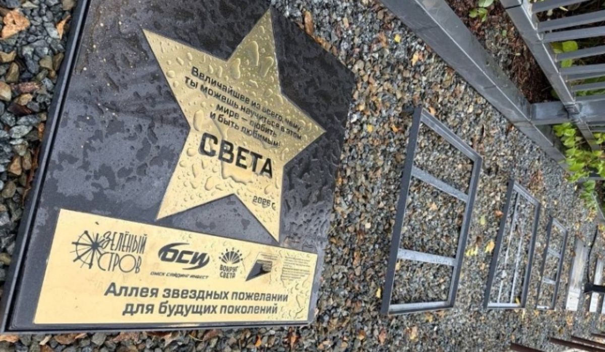 На «Зеленом острове» Омска украдены четыре звезды с Аллеи пожеланий